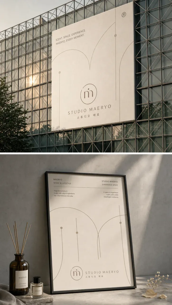 제조·유통 로고 디자인 — 미니멀한 엠블럼 제조·유통 기업 로고