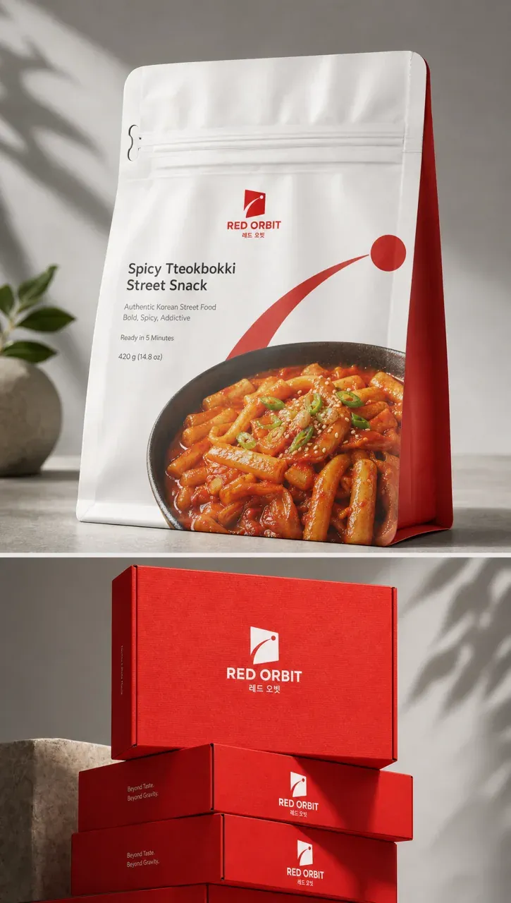 음식점·외식 로고 디자인 — 중력을 벗어난 새로운 맛의 궤도 음식점 로고
