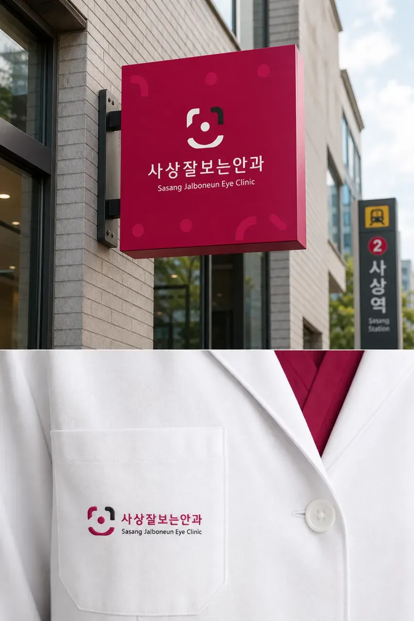 병원·의원 로고 디자인 — 정밀한 초점 병원 로고