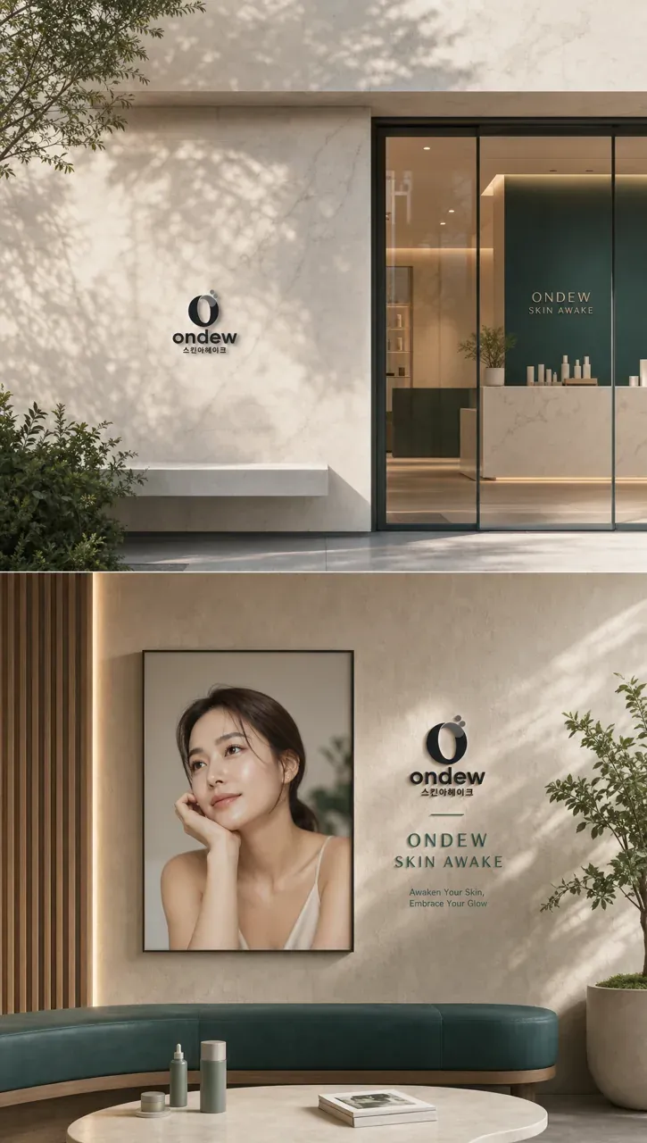 뷰티·미용 로고 디자인 — 모던하고 세련된 조합형 뷰티 브랜드 로고