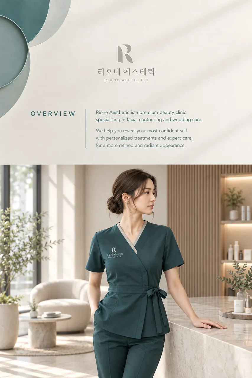 뷰티·미용 로고 디자인 — 미니멀한 조합형 뷰티 브랜드 로고 인쇄·적용