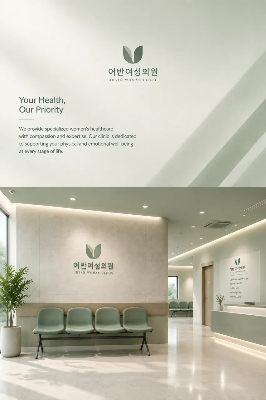 병원·의원 로고 디자인 — 신뢰의 미니멀 심볼 병원 로고 인쇄·적용