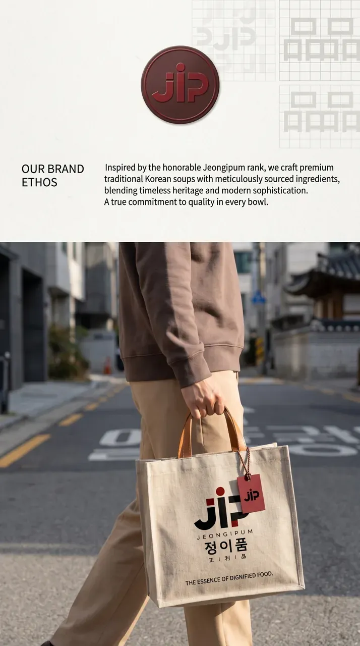 그 외 로고 디자인 — 전통의 품격을 현대에 담다 브랜드 로고 인쇄·적용