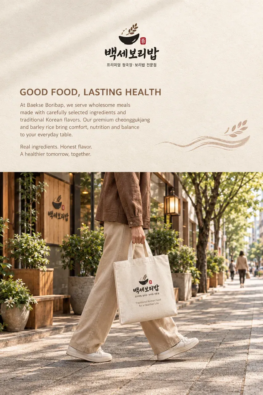 음식점·외식 로고 디자인 — 전통과 신뢰를 담은 모던 프리미엄 라인 음식점 로고 인쇄·적용