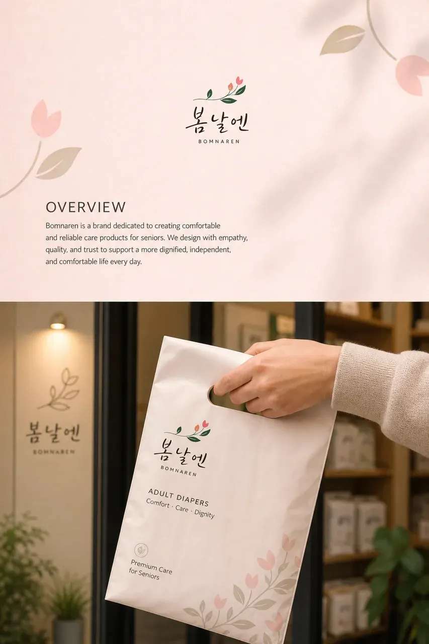 제조·유통 로고 디자인 — 따뜻한 필기감 워드마크 제조·유통 기업 로고 인쇄·적용