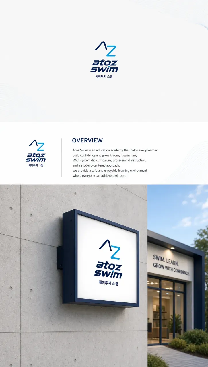 스포츠·피트니스 로고 디자인 — 모던하고 세련된 조합형 스포츠 브랜드 로고 인쇄·적용
