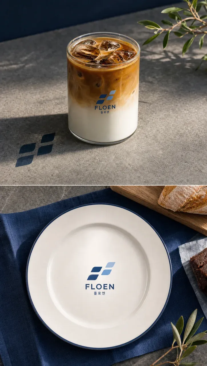 IT·테크 로고 디자인 — 흐르는 빛 열린 공간 IT 서비스 로고 브랜드 시스템