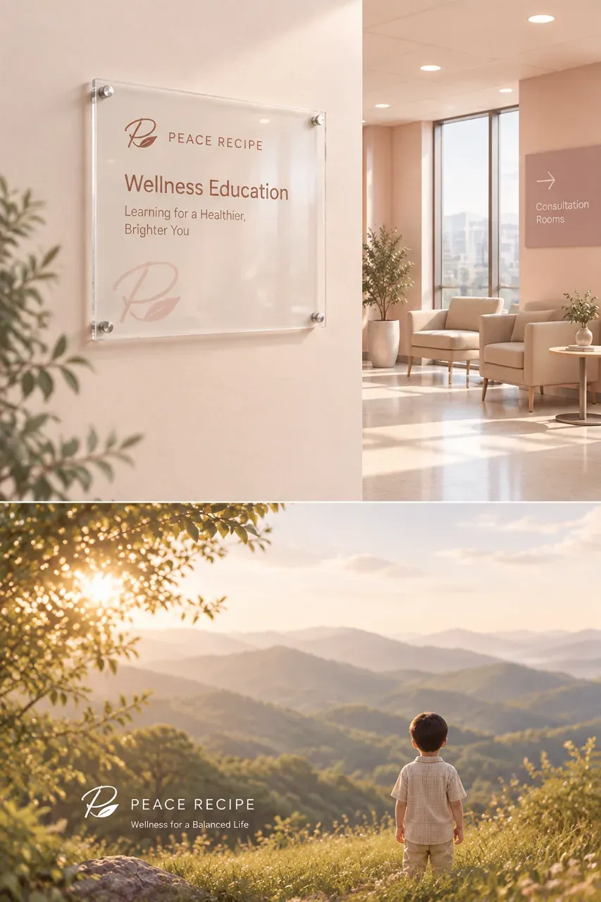 뷰티·미용 로고 디자인 — 평온함의 처방 신뢰의 레시피 뷰티 브랜드 로고 브랜드 시스템