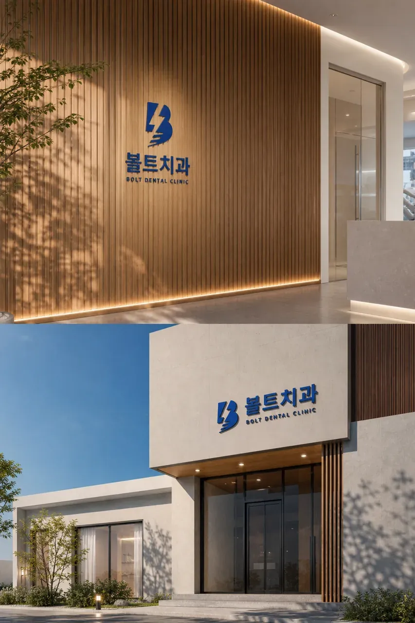 치과 로고 디자인 — 고난이도 임플란트도 안심 치과 로고 브랜드 시스템