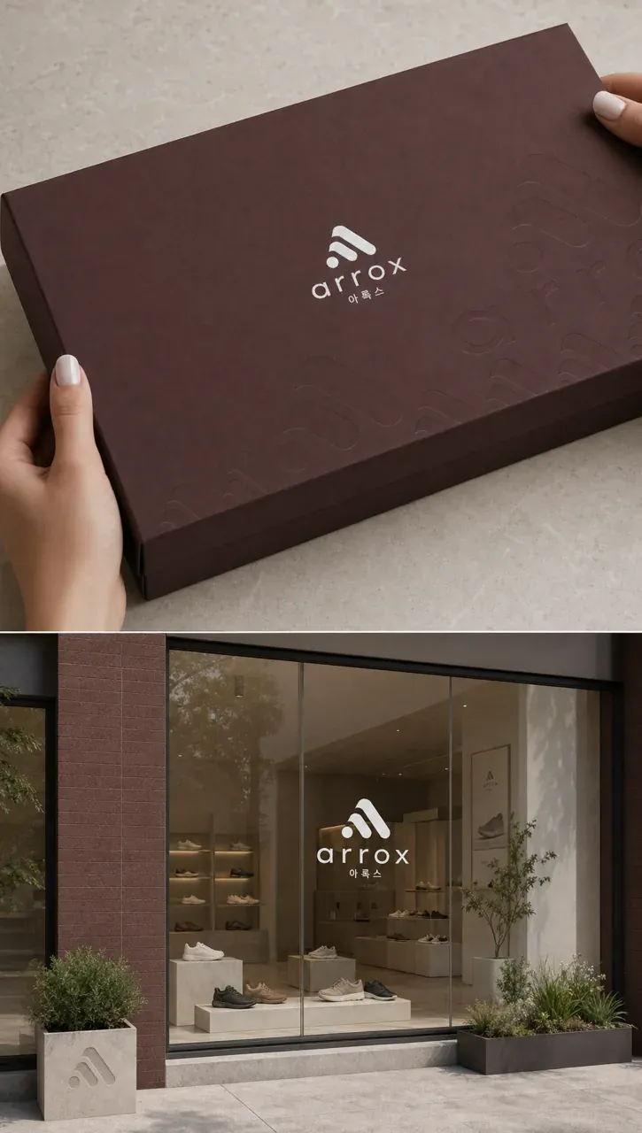 패션·의류 로고 디자인 — 모던하고 세련된 조합형 패션 브랜드 로고 브랜드 시스템