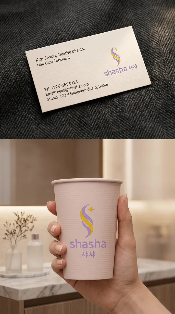 뷰티·미용 로고 디자인 — 모발 본연의 윤기가 되살아나는 순간 뷰티 브랜드 로고 브랜드 시스템