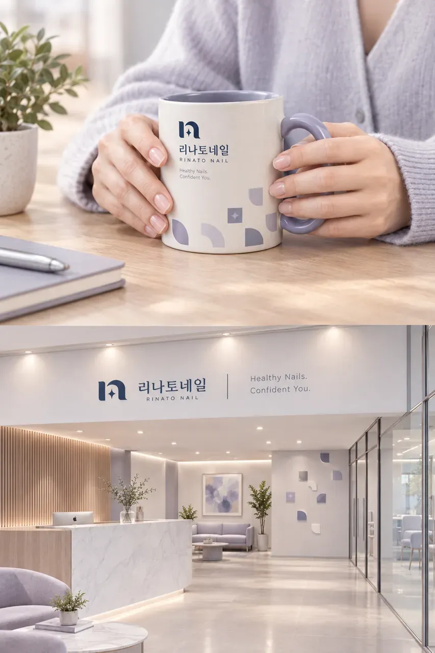 뷰티·미용 로고 디자인 — 고급스러운 조합형 뷰티 브랜드 로고 브랜드 시스템