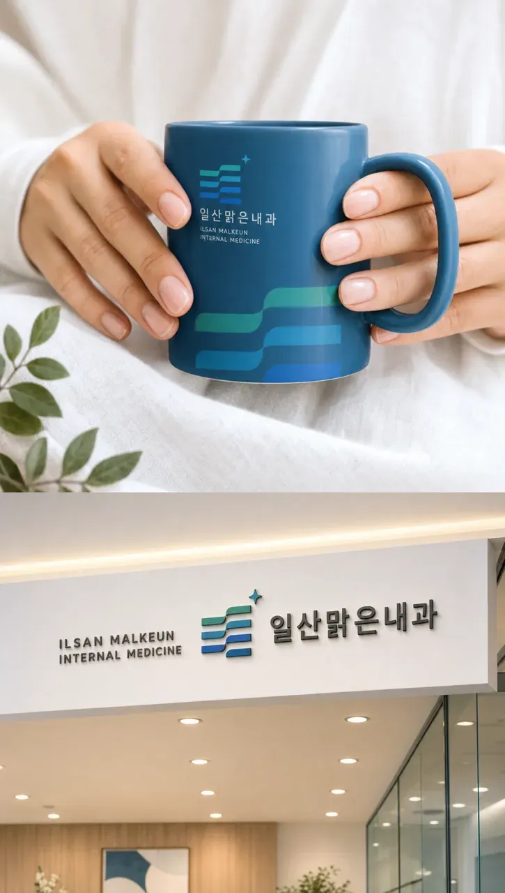 병원·의원 로고 디자인 — 투명함의 기하학 병원 로고 브랜드 시스템