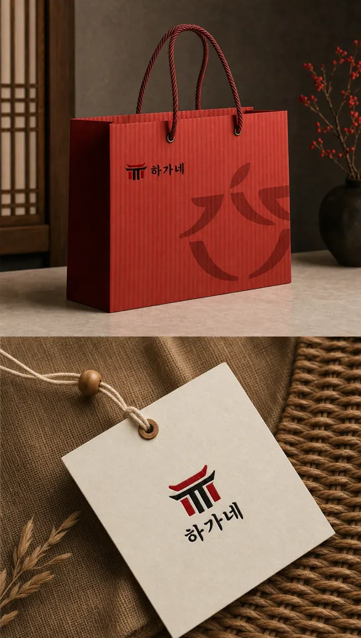 음식점·외식 로고 디자인 — 한우의 정성을 담은 모던 심볼 음식점 로고 브랜드 시스템