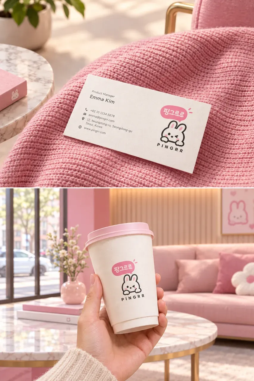 생활·서비스 로고 디자인 — 라인드로잉 캐릭터 마스코트 시스템 생활 서비스 브랜드 로고 브랜드 시스템