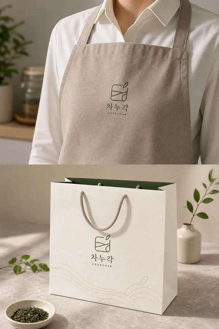 농식품·축산 로고 디자인 — 여유를 잇는 차 농식품 브랜드 로고 브랜드 시스템