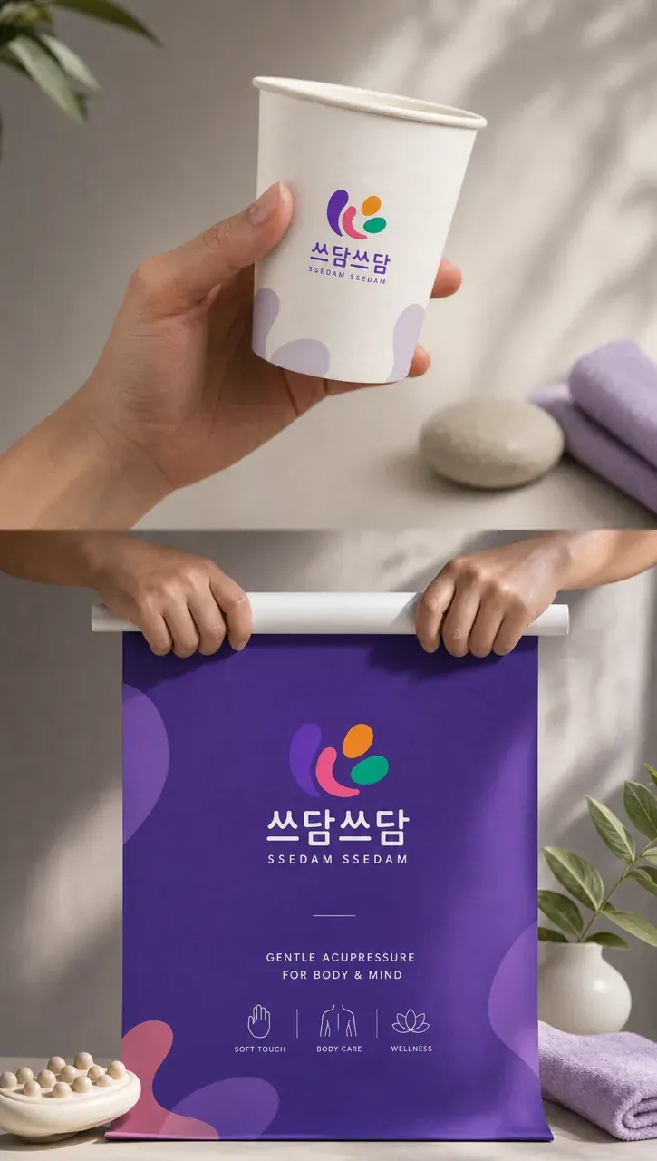 생활·서비스 로고 디자인 — 부드러운 손길 생활 서비스 브랜드 로고 브랜드 시스템