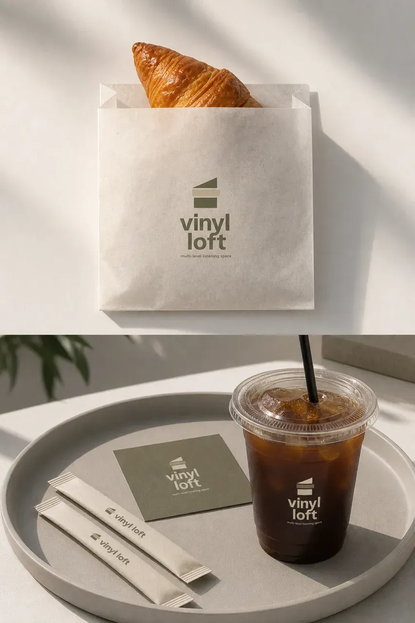 그 외 로고 디자인 — 층층이 쌓인 음악 속 나만의 시간 브랜드 로고 브랜드 시스템