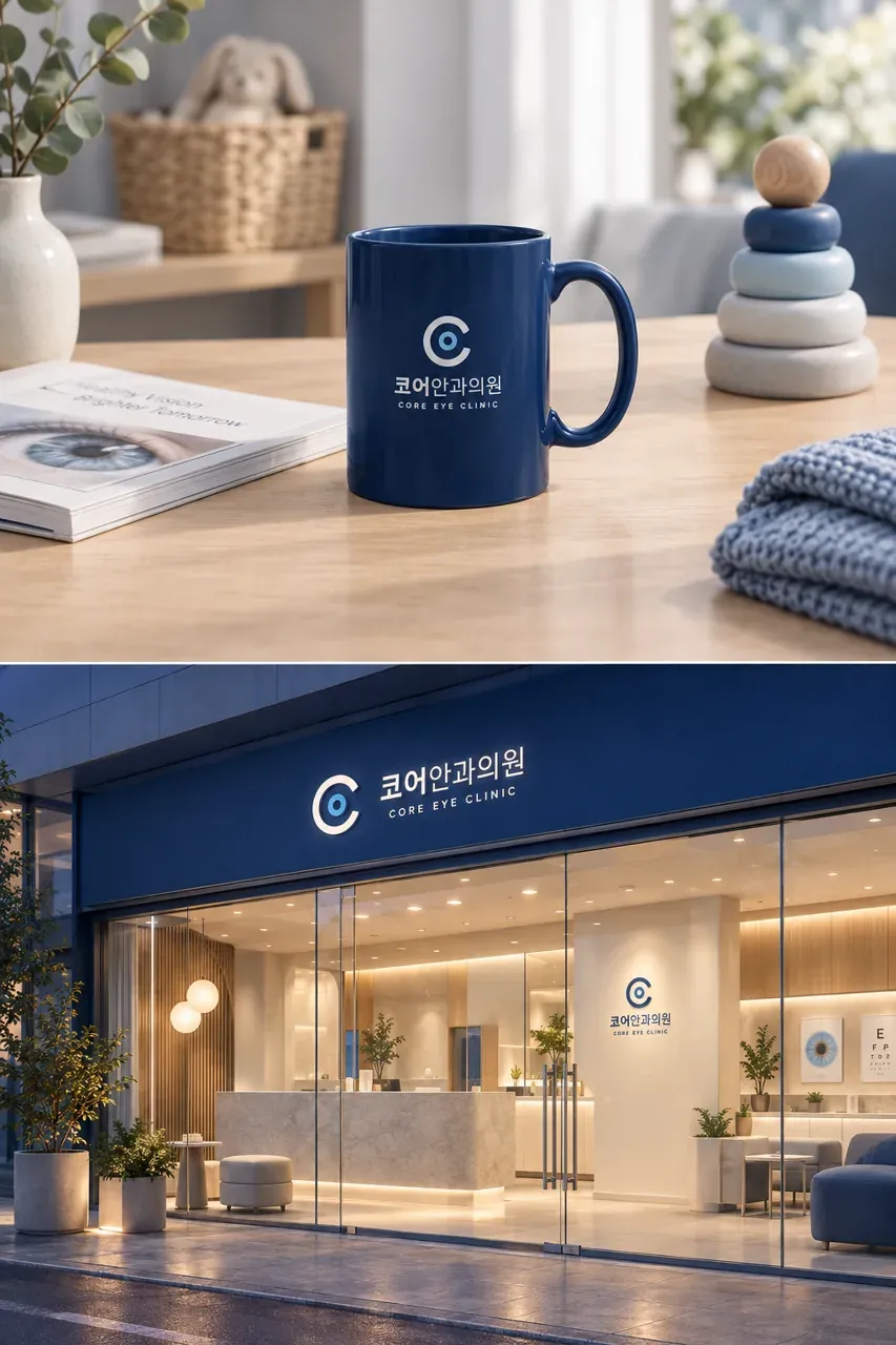 병원·의원 로고 디자인 — 신뢰의 중심 명확함의 시야 병원 로고 브랜드 시스템