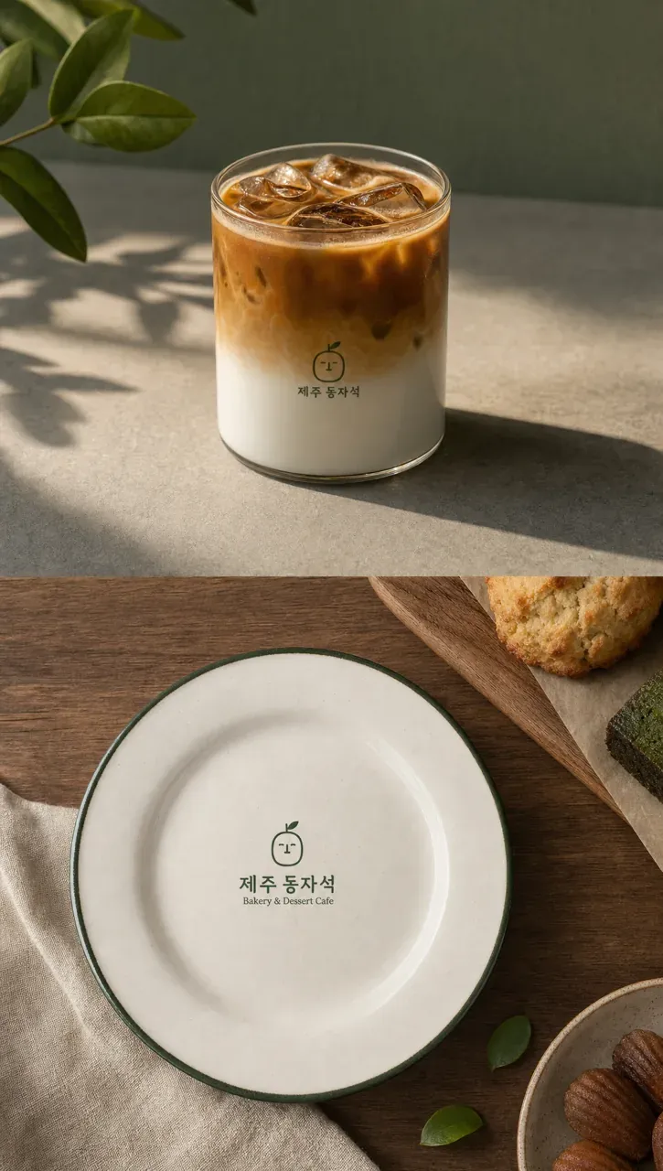 카페·베이커리 로고 디자인 — 미니멀한 조합형 카페 로고 브랜드 시스템