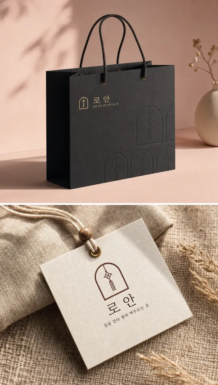 음식점·외식 로고 디자인 — 낯선 길의 따뜻한 쉼표 음식점 로고 브랜드 시스템
