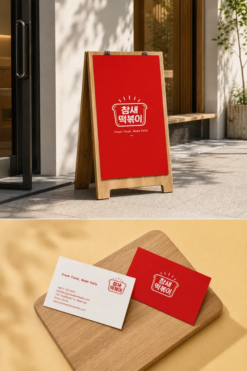 음식점·외식 로고 디자인 — 미니멀한 음식점 로고 브랜드 시스템