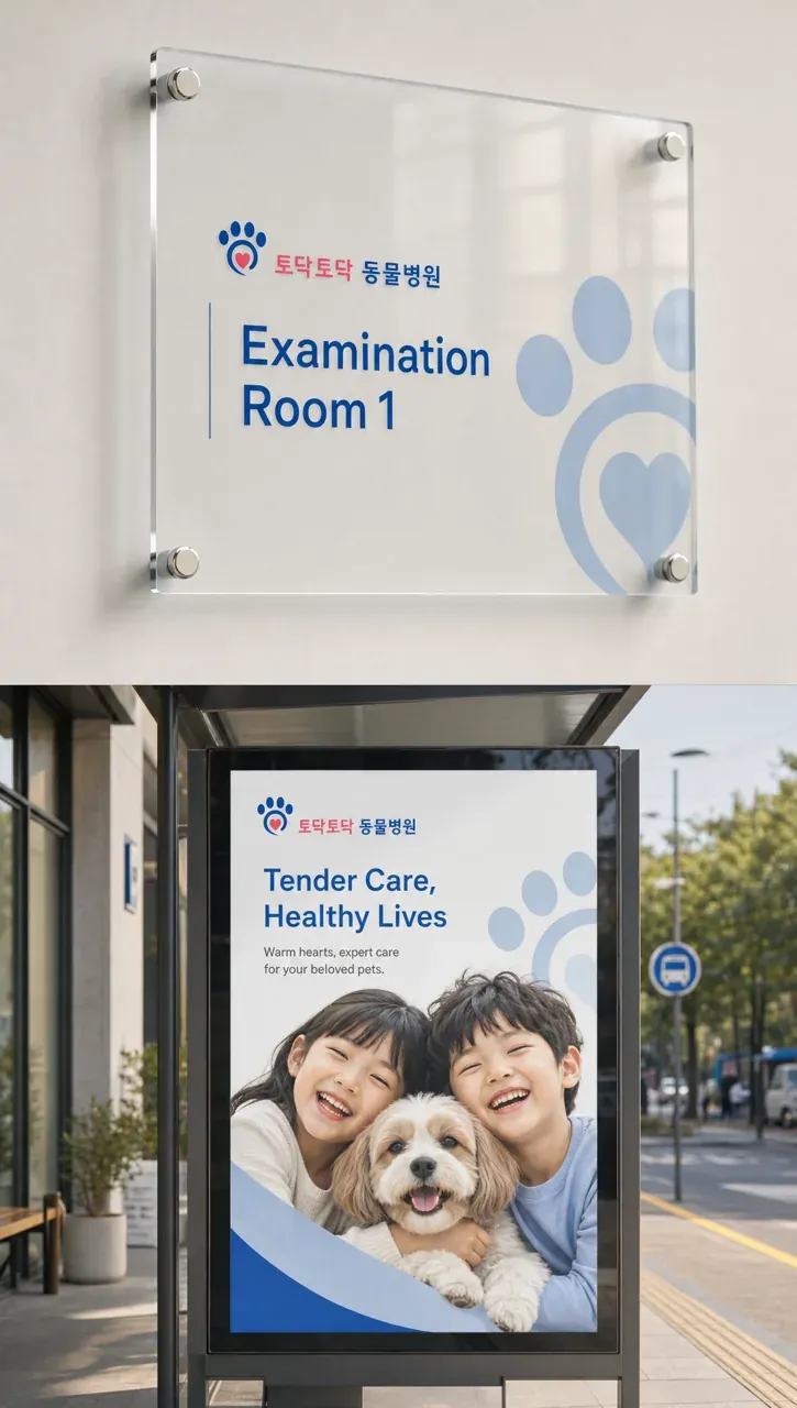 반려동물 로고 디자인 — 손길의 신뢰와 온기 반려동물 브랜드 로고 브랜드 시스템