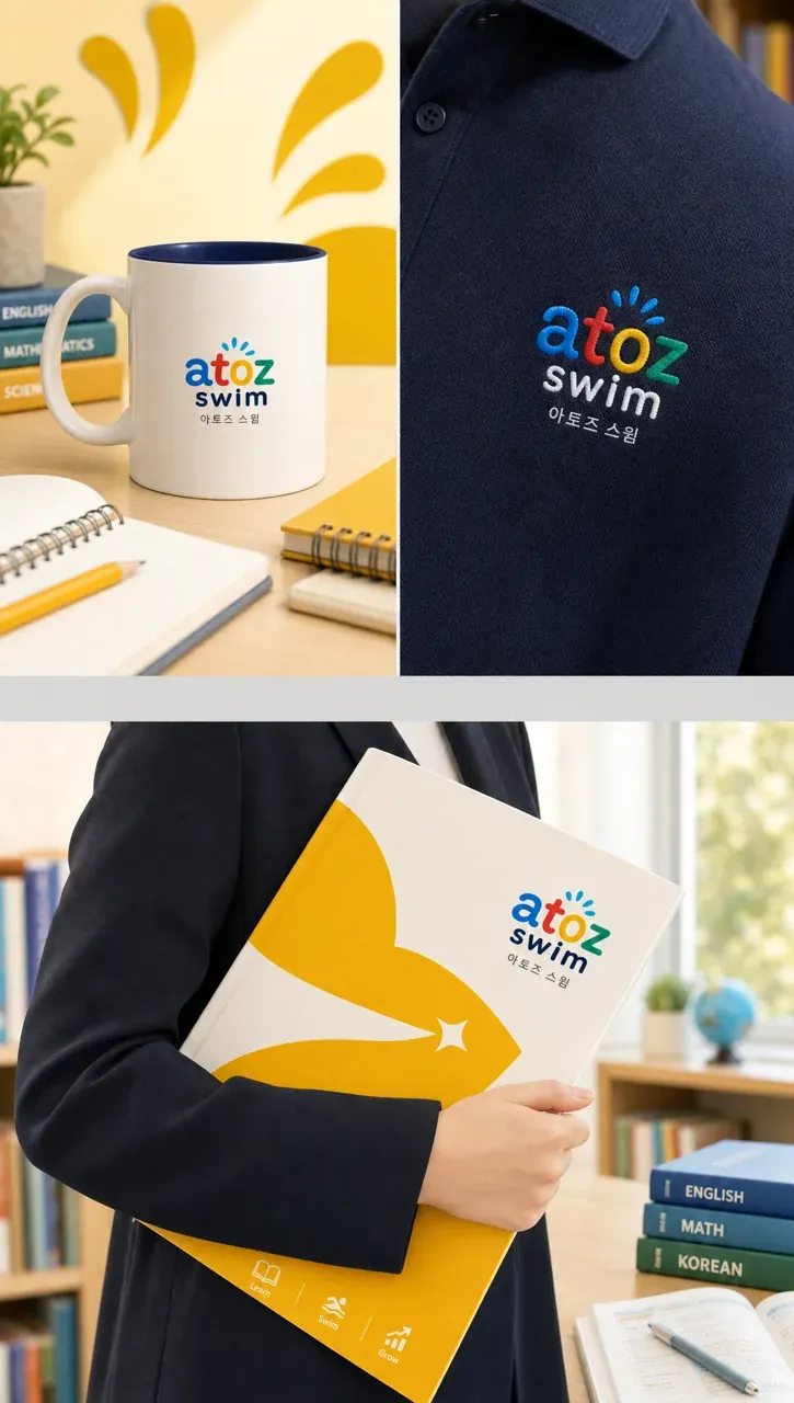 스포츠·피트니스 로고 디자인 — A부터 Z까지의 우아한 선 스포츠 브랜드 로고 브랜드 시스템