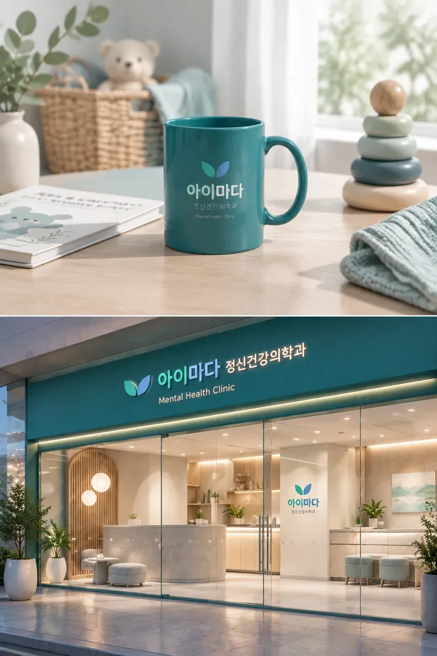 병원·의원 로고 디자인 — 따뜻하고 친근한 조합형 병원 로고 브랜드 시스템