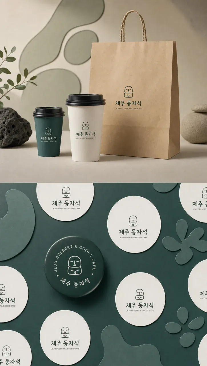 카페·베이커리 로고 디자인 — 미니멀한 조합형 카페 로고 브랜드 시스템