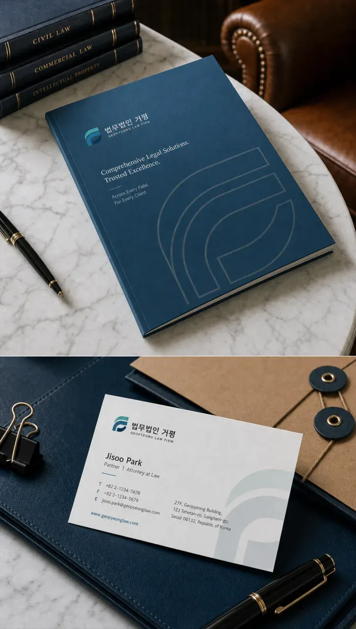 법률·세무·특허 로고 디자인 — 통합 법률 정체성 법률사무소 로고 브랜드 시스템