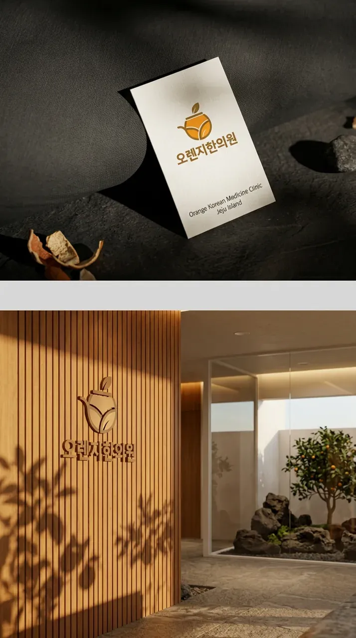한의원·한방 로고 디자인 — 따뜻하고 친근한 한의원 로고 브랜드 시스템