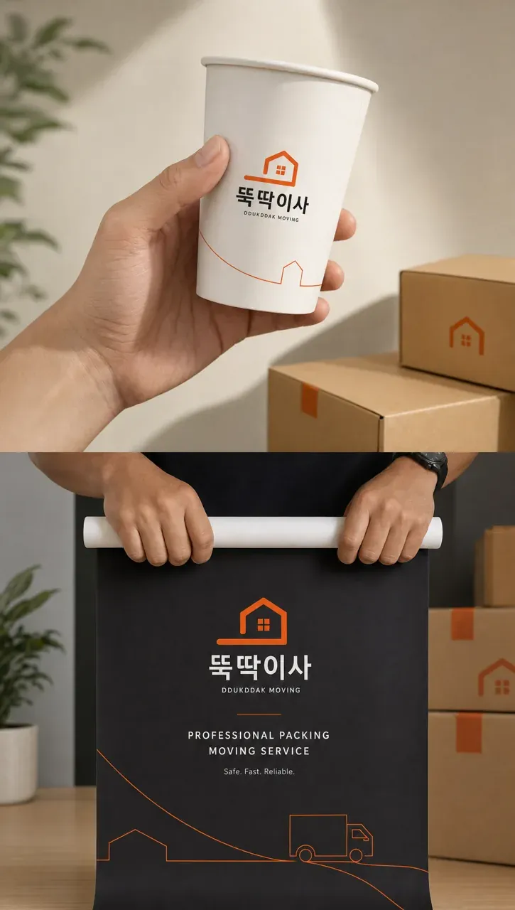 생활·서비스 로고 디자인 — 정밀한 흐름의 신뢰 생활 서비스 브랜드 로고 브랜드 시스템