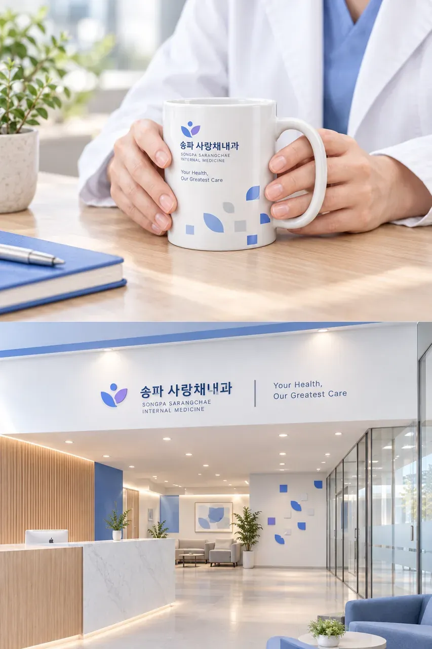 병원·의원 로고 디자인 — 신뢰감 있는 조합형 병원 로고 브랜드 시스템