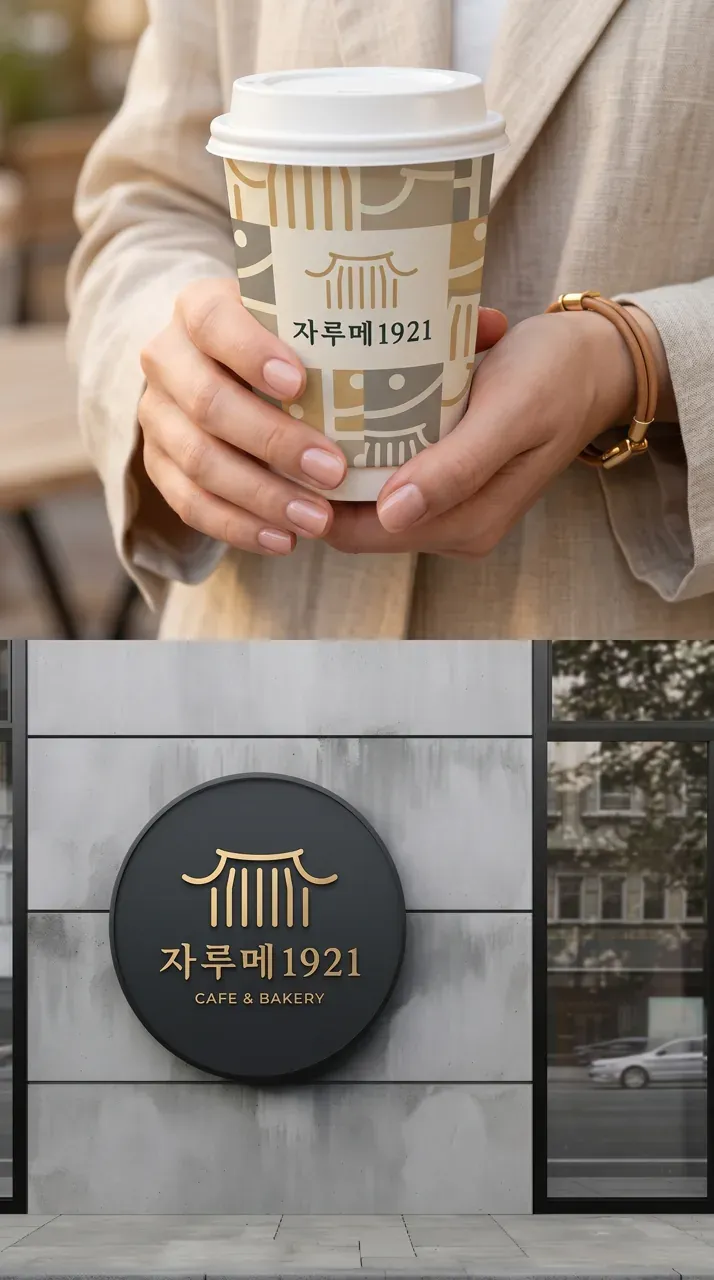 그 외 로고 디자인 — 100년 한옥에서 만나는 특별한 커피 경험 브랜드 로고 브랜드 시스템
