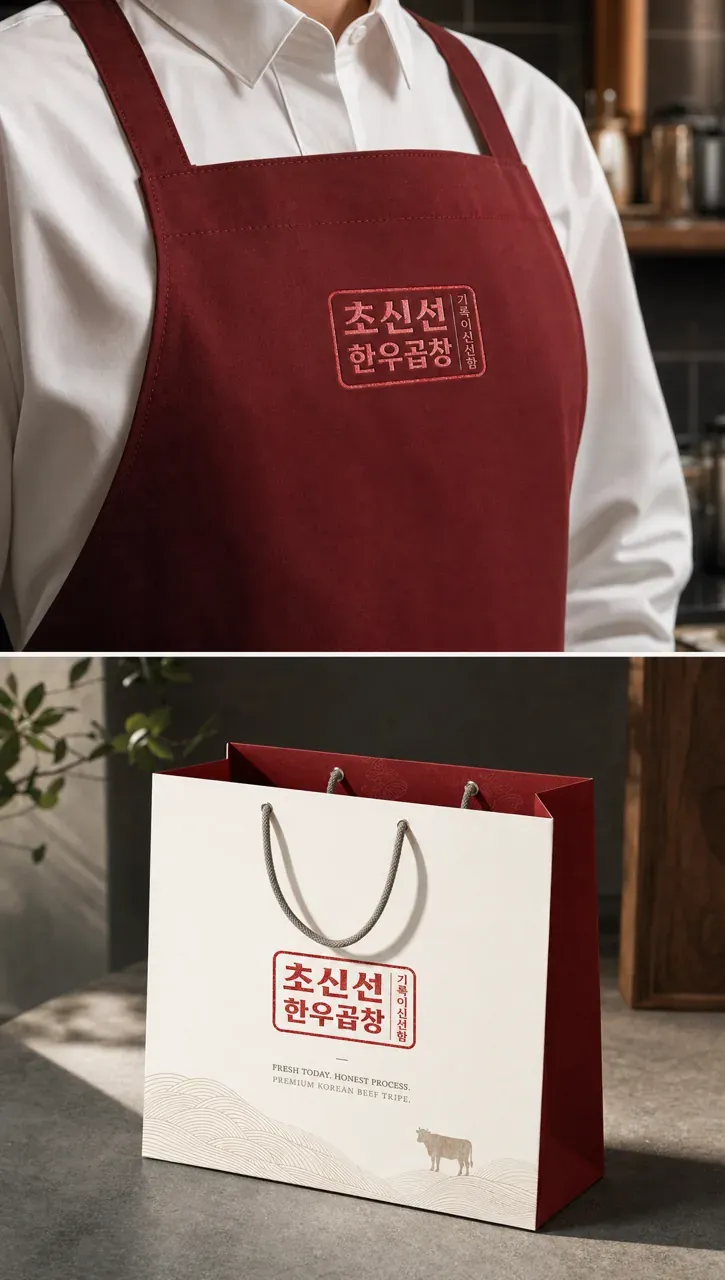 음식점·외식 로고 디자인 — | 정직함의 형태 음식점 로고 브랜드 시스템