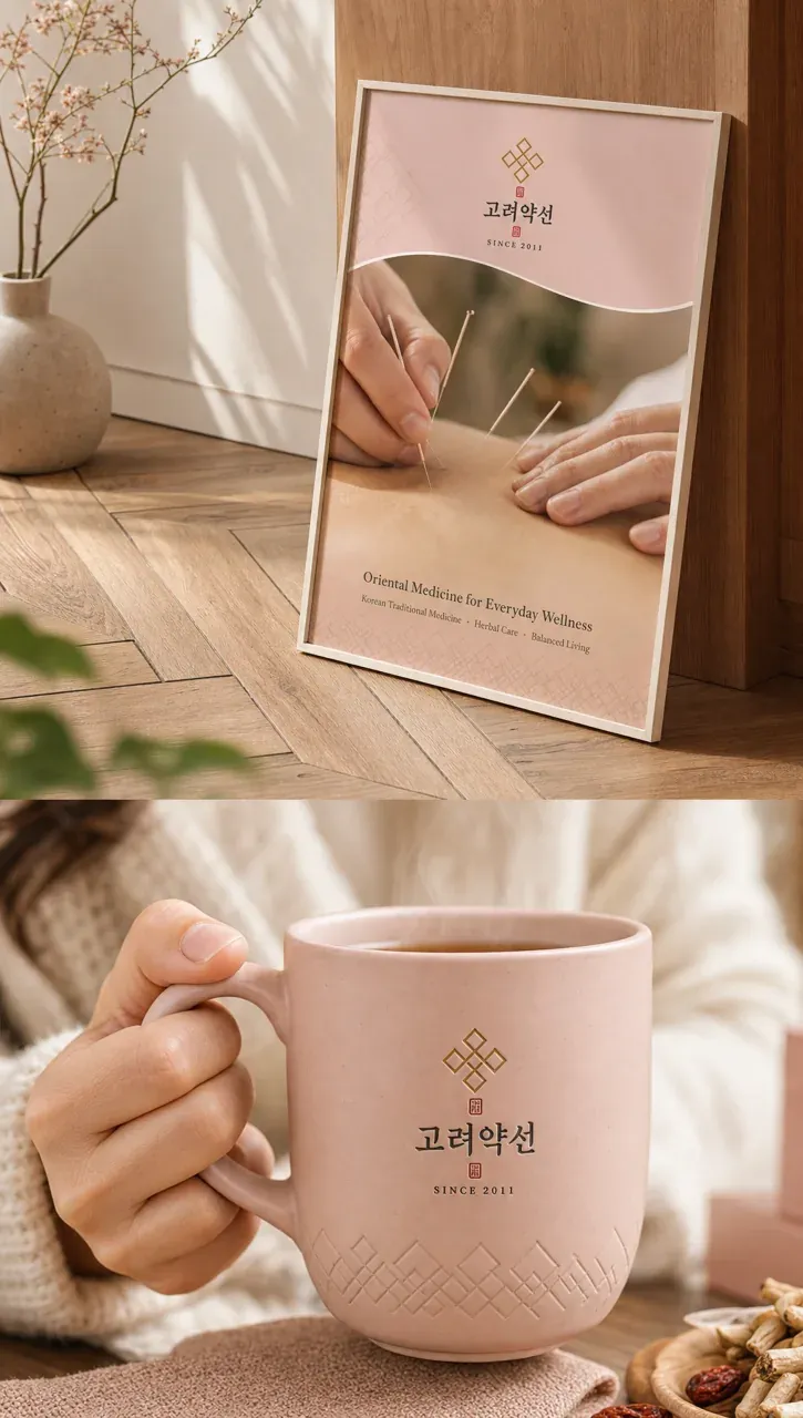 음식점·외식 로고 디자인 — 클래식한 조합형 음식점 로고 브랜드 시스템