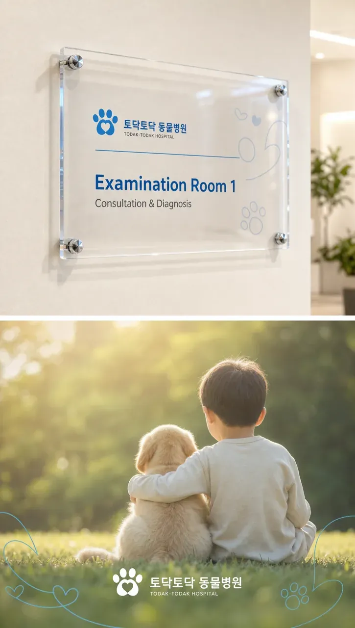 반려동물 로고 디자인 — 교감의 손길 반려동물 브랜드 로고 브랜드 시스템
