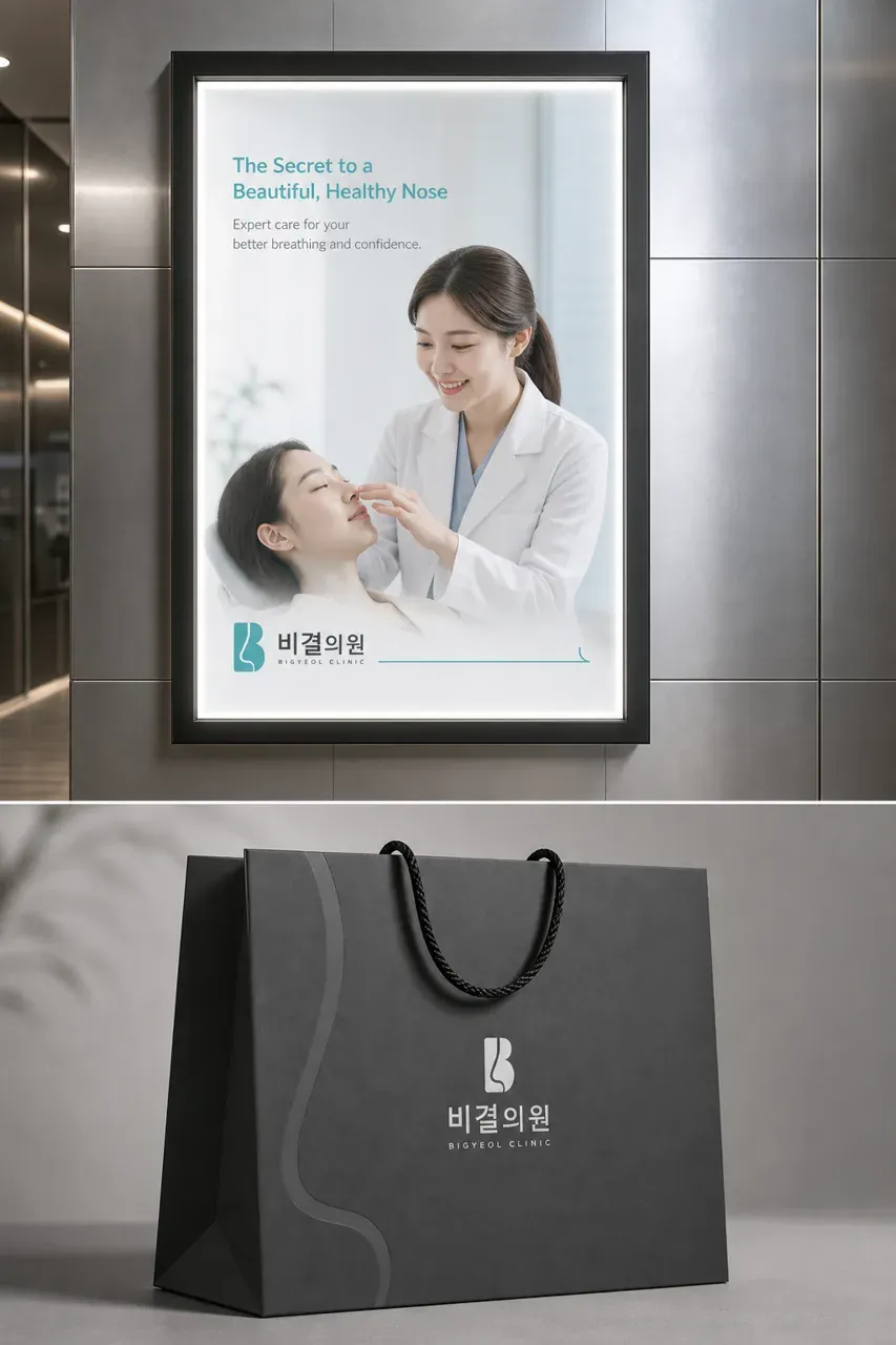 병원·의원 로고 디자인 — 환자가 안심하고 찾는 코 전문의원 병원 로고 브랜드 시스템