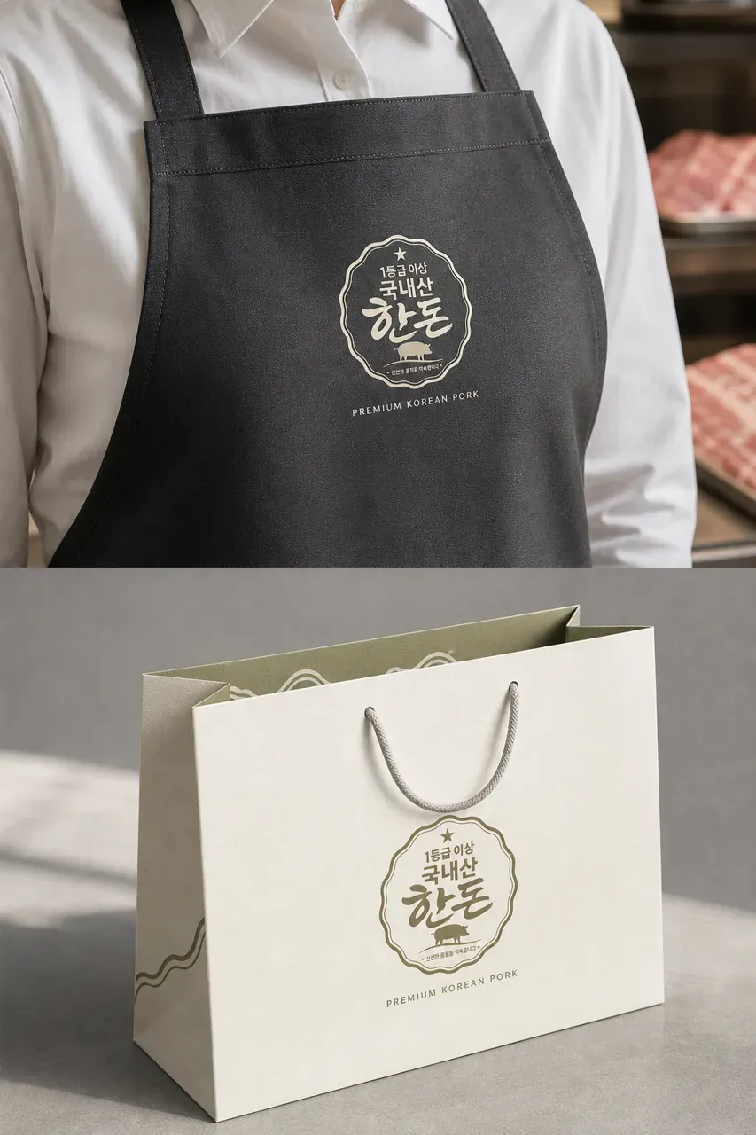 그 외 로고 디자인 — 소비자가 안심하고 선택하는 프리미엄 한돈 브랜드 로고 브랜드 시스템