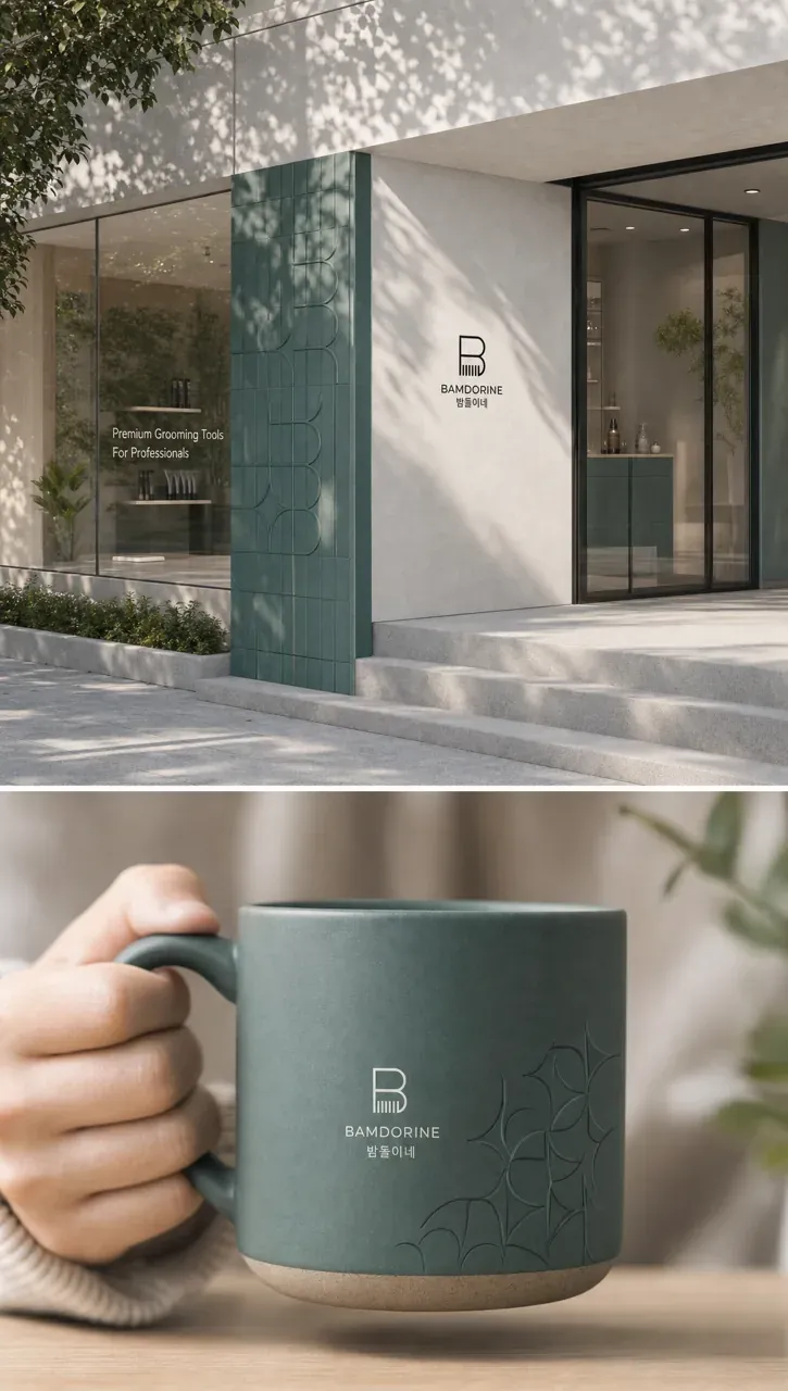 반려동물 로고 디자인 — 모던하고 세련된 조합형 반려동물 브랜드 로고 브랜드 시스템