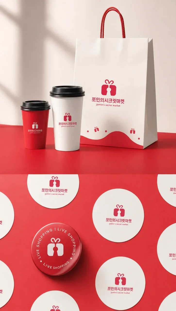 생활·서비스 로고 디자인 — 미니멀한 보물 발견의 기호 생활 서비스 브랜드 로고 브랜드 시스템