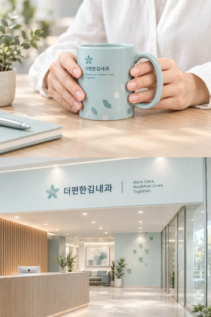 병원·의원 로고 디자인 — 신뢰와 따뜻함의 조합 심볼 병원 로고 브랜드 시스템