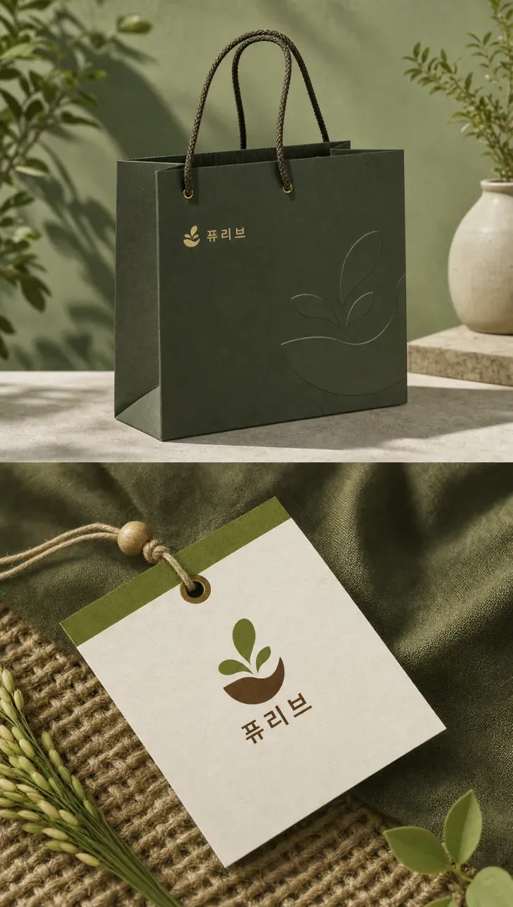 농식품·축산 로고 디자인 — 순수의 선 재생의 호 농식품 브랜드 로고 브랜드 시스템