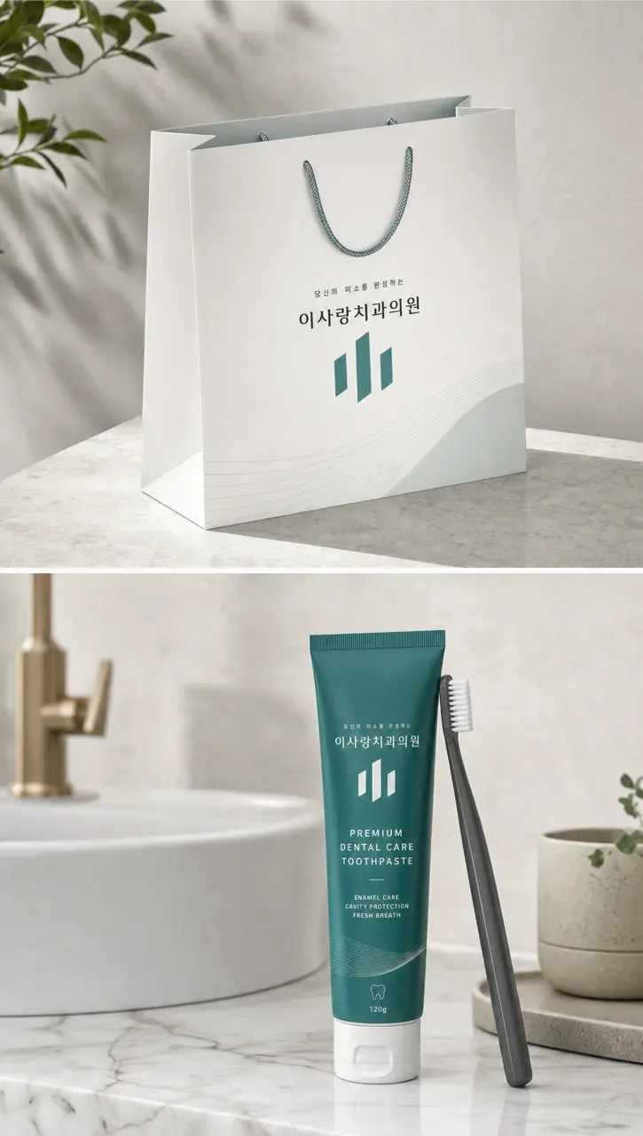 치과 로고 디자인 — 절제된 우아함으로 완성한 심미치료 전문 치과 로고 브랜드 시스템