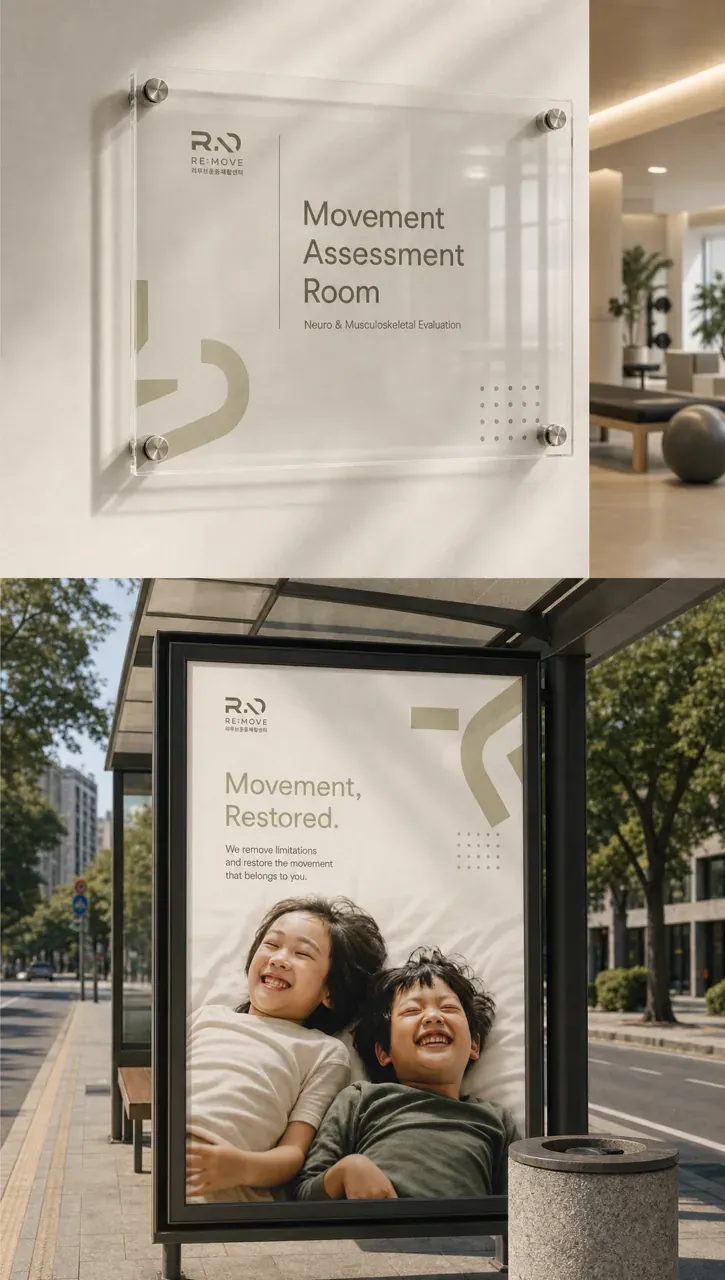 스포츠·피트니스 로고 디자인 — 미니멀한 조합형 스포츠 브랜드 로고 브랜드 시스템