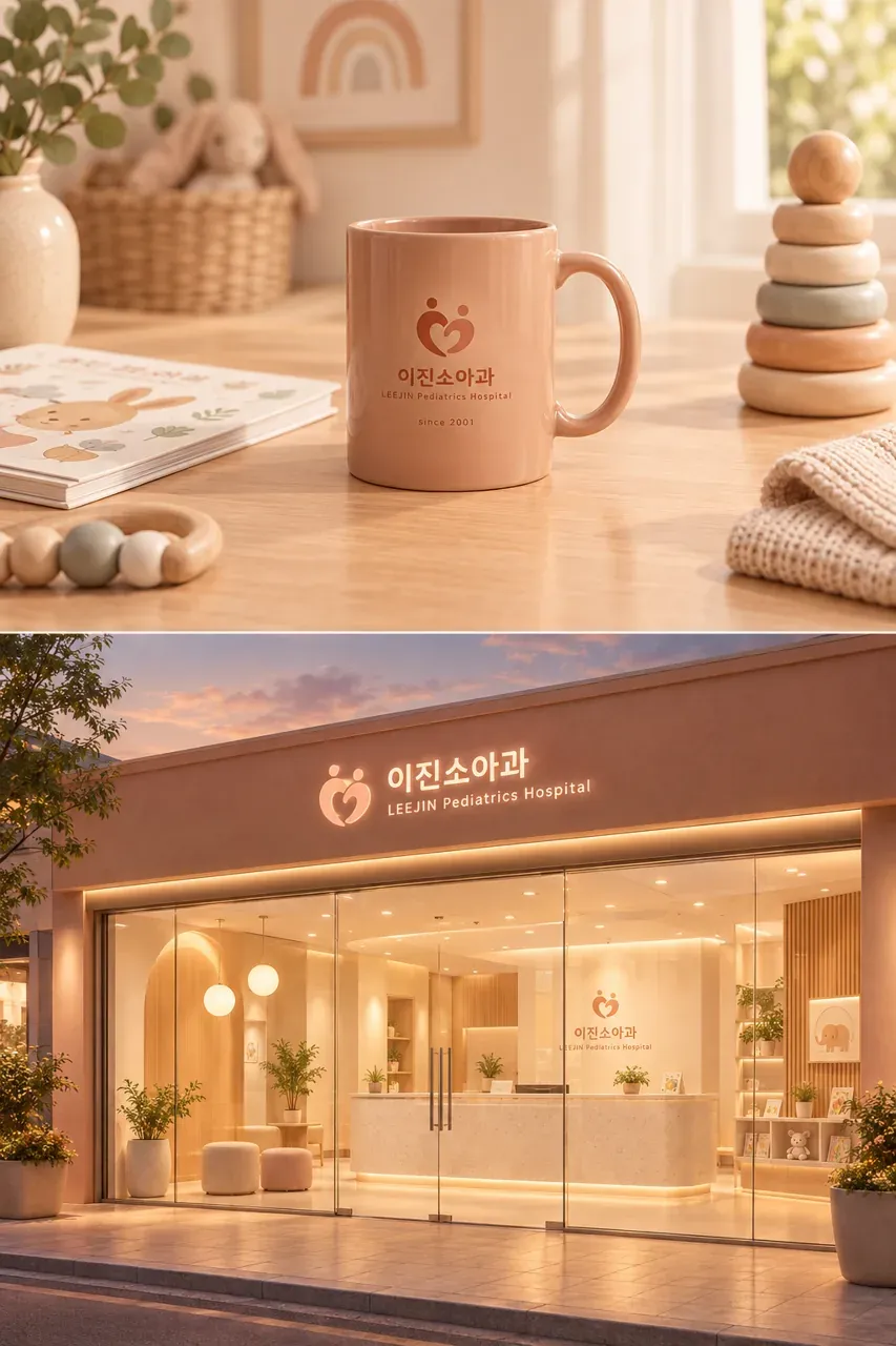 병원·의원 로고 디자인 — 원형으로 정의한 소아 의료의 신뢰 병원 로고 브랜드 시스템