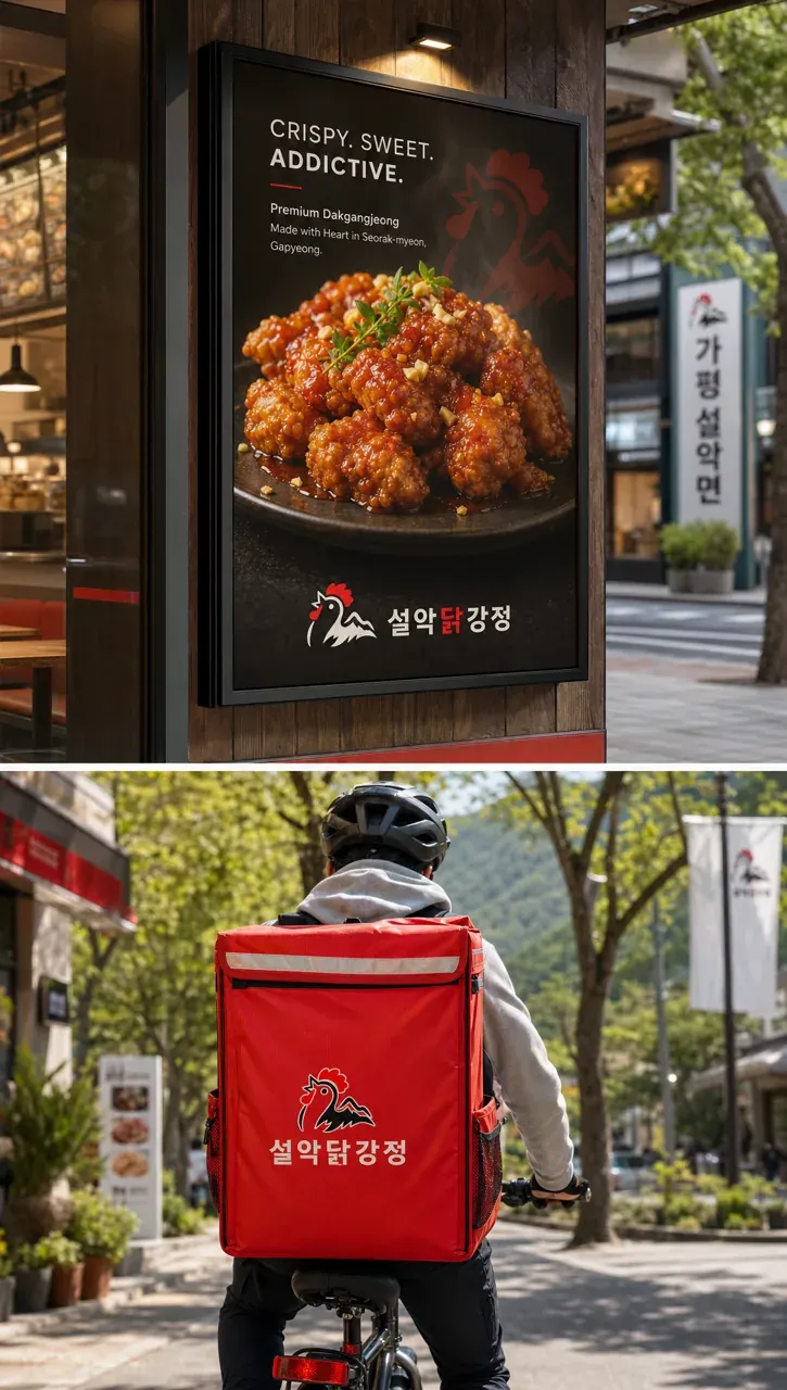 음식점·외식 로고 디자인 — 닭 캐릭터로 만드는 강렬하고 친근한 정체성 음식점 로고 브랜드 시스템