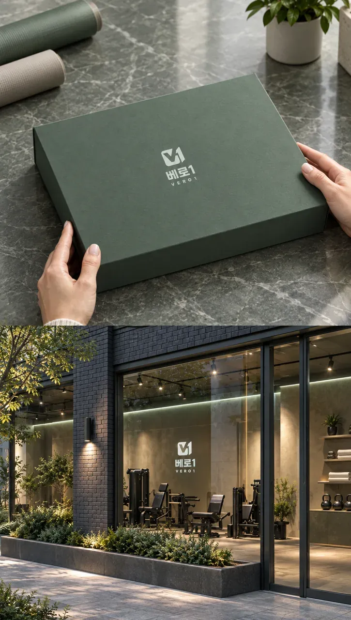 제조·유통 로고 디자인 — 모던하고 세련된 조합형 제조·유통 기업 로고 브랜드 시스템