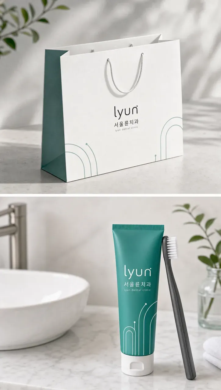 치과 로고 디자인 — 정확한 선의 신뢰 치과 로고 브랜드 시스템